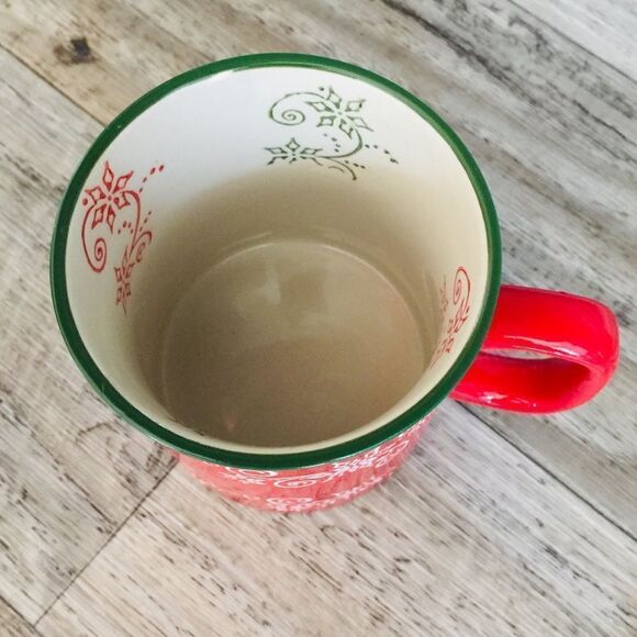 Temptations Floral Lace Tara Holiday Christmas Mug - Picture 2 of 5